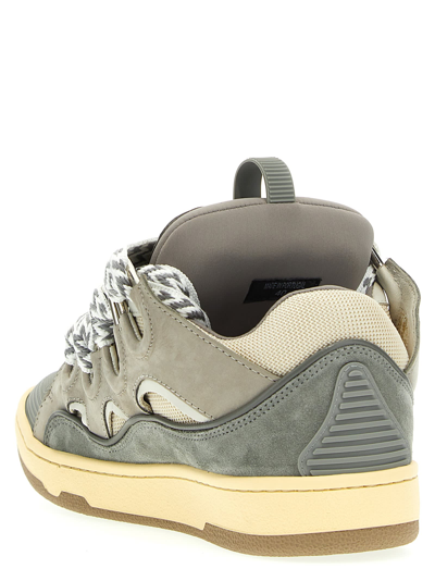 Shop Lanvin Curb Sneakers In Gray