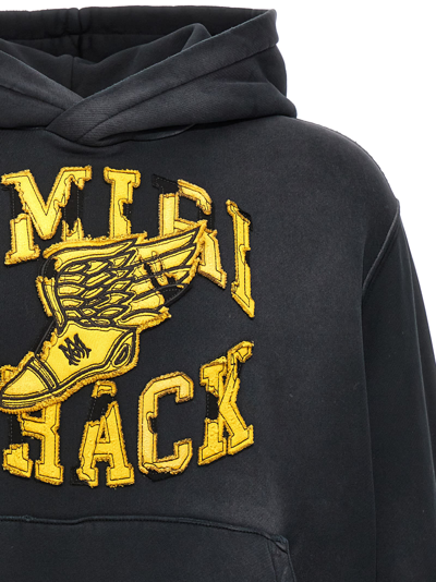 Amiri Track Patch-embellished Hoodie In Gray