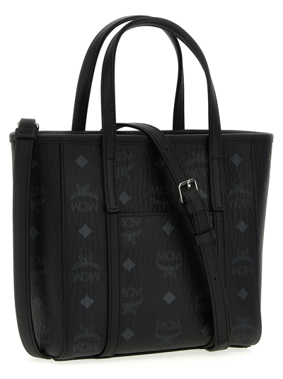 Mcm Mini Toni Monogram Top Handle Bags In Black