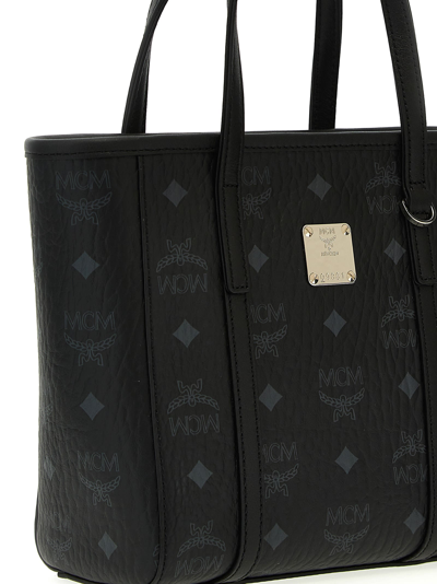Mcm Mini Toni Monogram Top Handle Bags In Black