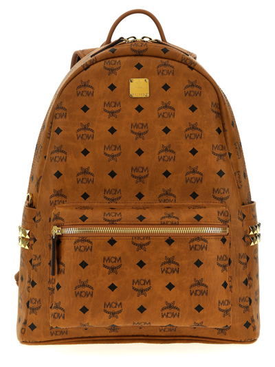 Shop Mcm Stark Backpack In Brown