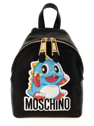 Shop Moschino Bubble Bobble Backpack In Black