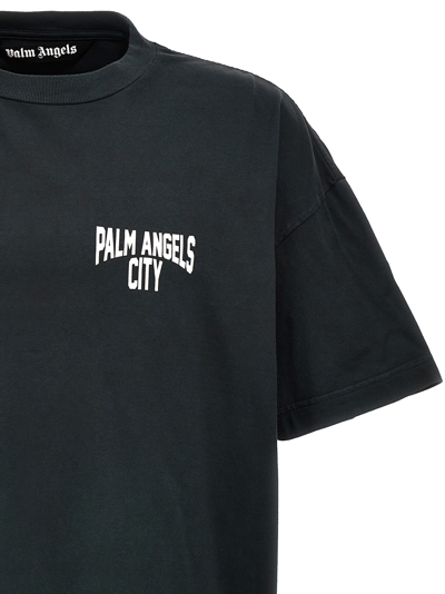 Shop Palm Angels Pa City T-shirt In Gray