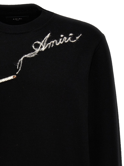 Shop Amiri Smoke Sweater In Black