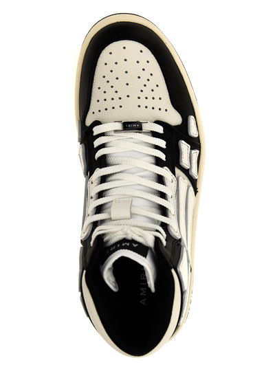 Shop Amiri Skel Top Hi Sneakers In White/black