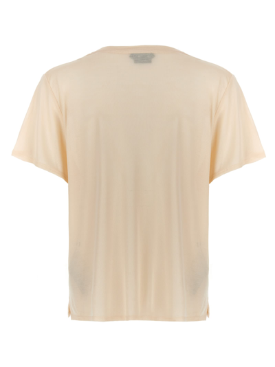Shop Tom Ford Silk T-shirt In Beige