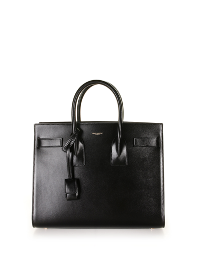 Shop Saint Laurent Sac De Jour Shoulder Bag In Matte Leather In Black Black
