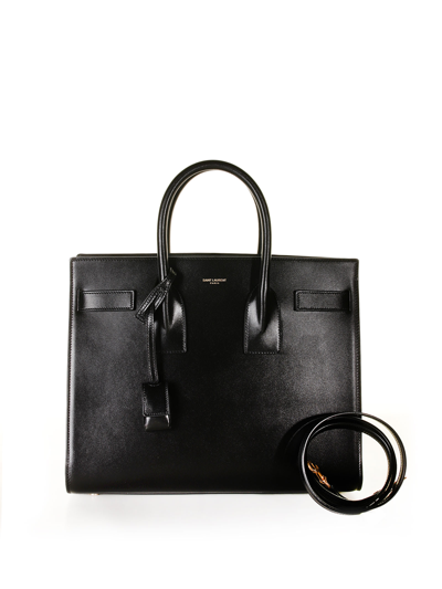 Shop Saint Laurent Sac De Jour Shoulder Bag In Matte Leather In Black Black
