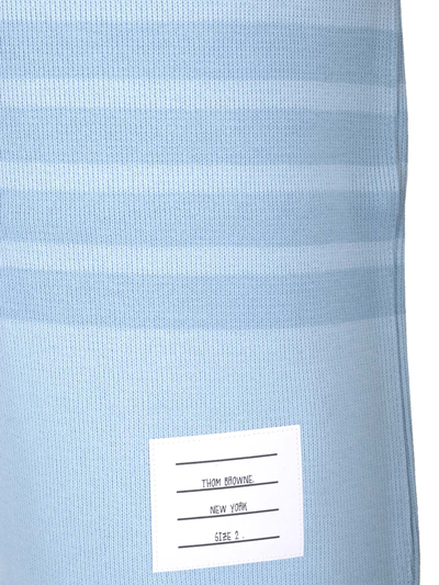 Shop Thom Browne 4-bar Shorts In Light Blue