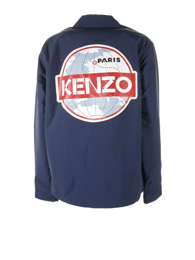 Shop Kenzo Down Jacket In Midnight Blue