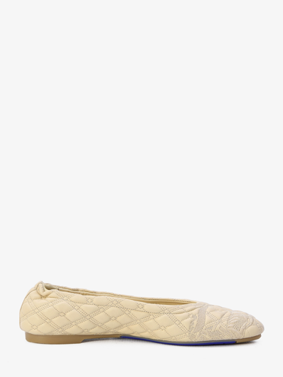 Shop Burberry Sadler Ballerinas In Pink