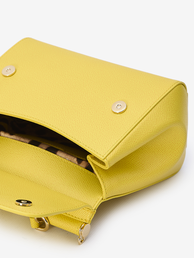 Shop Dolce & Gabbana Small Sicily Bag In Yellow