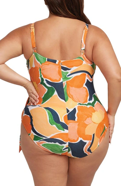 Shop Artesands De Lhortus Hayes D- & Dd-cup Underwire One-piece Swimsuit In Orange