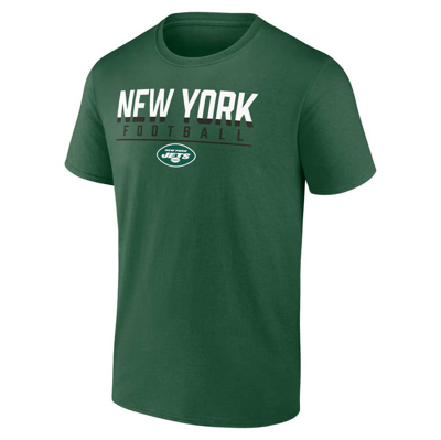 Shop Fanatics Branded Black/green New York Jets Two-pack T-shirt Combo Set