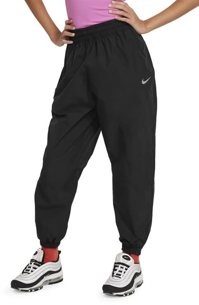 Shop Nike Kids' Sportswear Woven Pants In Black/ Black