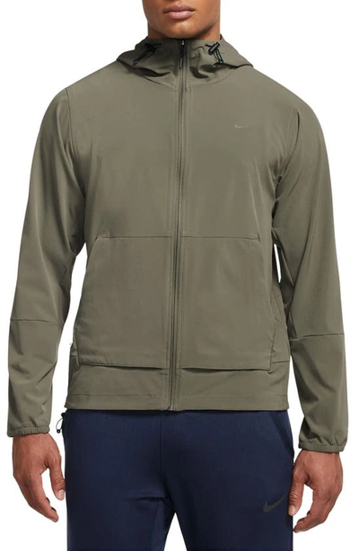 Shop Nike Repel Unlimited Dri-fit Hooded Jacket In Medium Olive/ Black