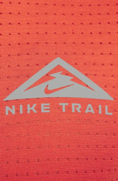 Shop Nike Dri-fit Trail Solar Chase Performance T-shirt In Cosmic Clay/ Summit White