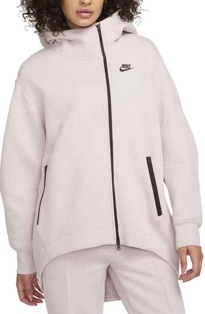 Shop Nike Sportswear Tech Fleece Zip Hoodie In Platinum Violet/ Black