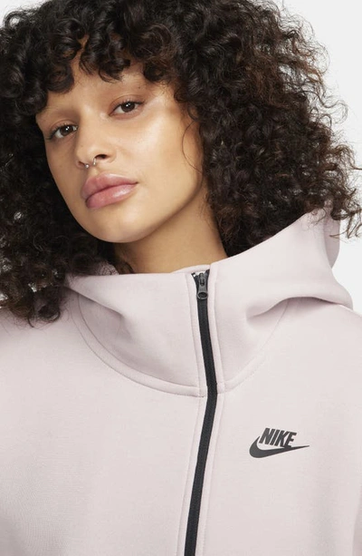 Shop Nike Sportswear Tech Fleece Zip Hoodie In Platinum Violet/ Black