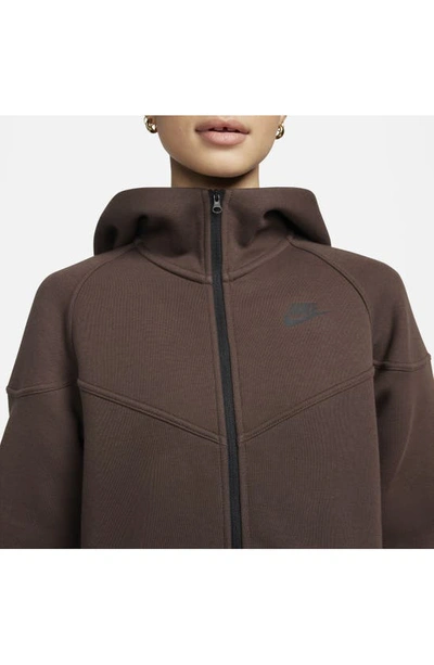 Shop Nike Sportswear Tech Fleece Windrunner Zip Hoodie In Baroque Brown/ Black
