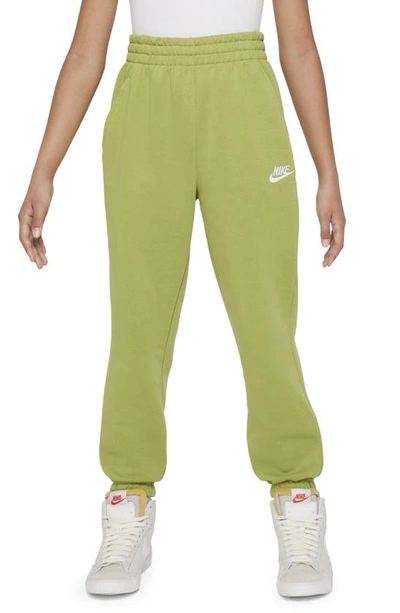 Shop Nike Kids' Sportswear Club Fleece Sweatpants In Pear/ Pear/ White