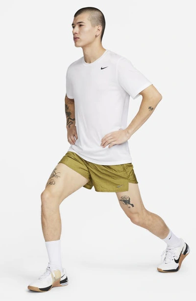 Nike Men's Stride Running Division Dri-fit 5" Brief-lined Running Shorts In Pacific Moss/ Black