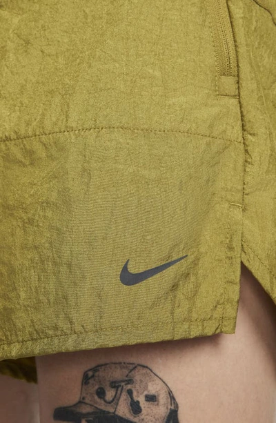 Nike Men's Stride Running Division Dri-fit 5" Brief-lined Running Shorts In Pacific Moss/ Black