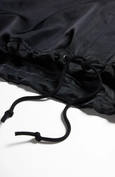 Shop Nike Air Woven Oversize Bomber Jacket In Black/ White