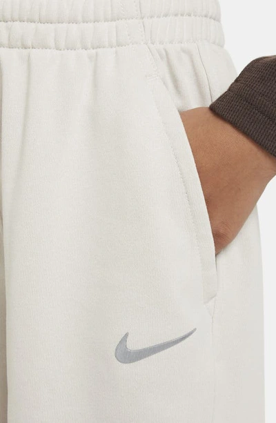 Shop Nike Kids' Dri-fit Fleece Sweatpants In Light Bone