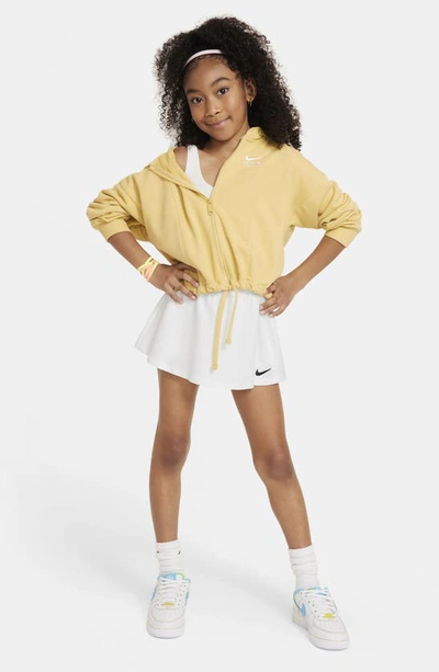 Shop Nike Kids' Sportswear Air Zip Hoodie In Saturn Gold/ Pale Ivory