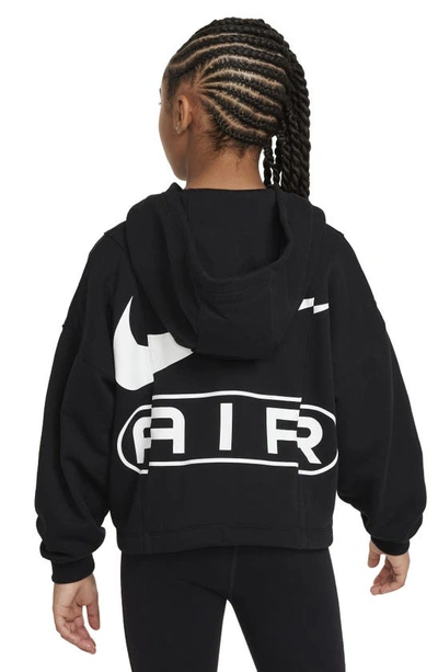 Shop Nike Kids' Sportswear Air Zip Hoodie In Black/ White