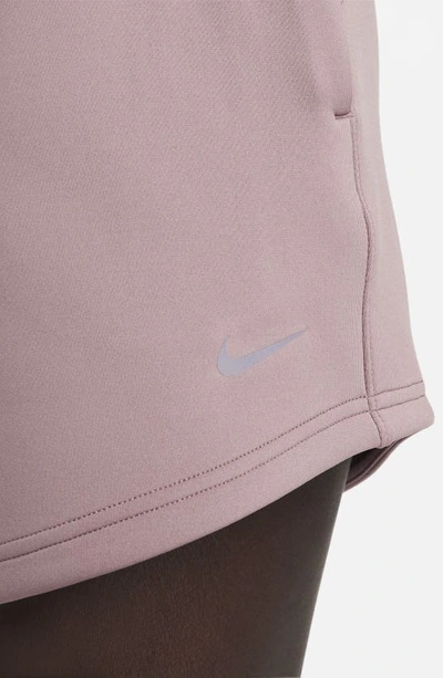 Shop Nike Prima Dri-fit High Waist Shorts In Smokey Mauve/black