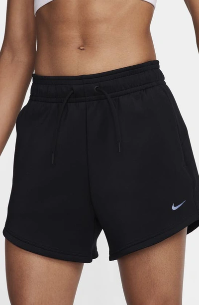 Shop Nike Prima Dri-fit High Waist Shorts In Black/ Black