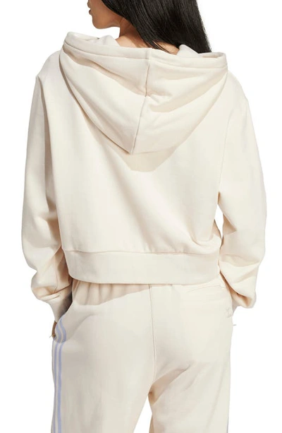 Shop Adidas Originals Vrct Lifestyle Cotton Graphic Hoodie In Wonder White