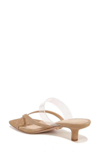 Shop Veronica Beard Alanis Kitten Heel Slide Sandal In Sand/ Clear