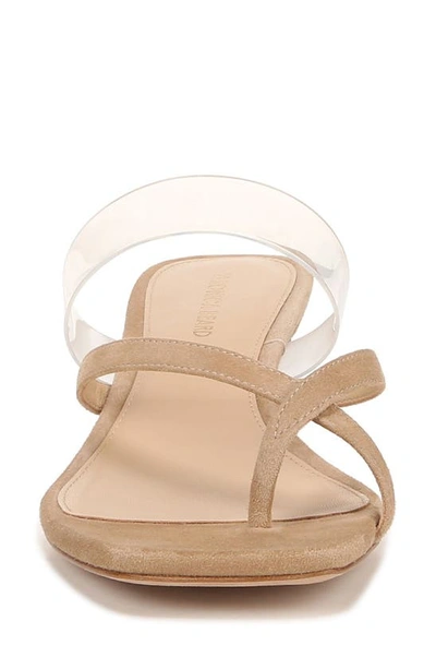 Shop Veronica Beard Alanis Kitten Heel Slide Sandal In Sand/ Clear