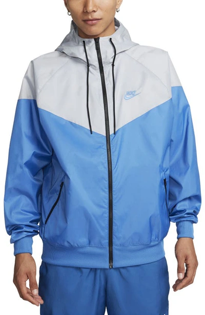 Shop Nike Sportswear Windrunner Jacket In Star Blue/ Wolf Grey