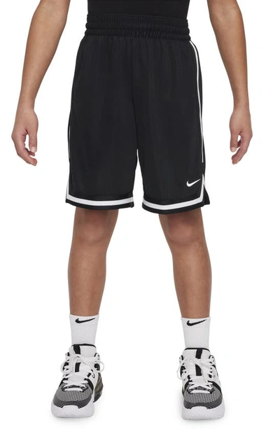 Shop Nike Kids' Dri-fit Dna Athletic Shorts In Black/ White