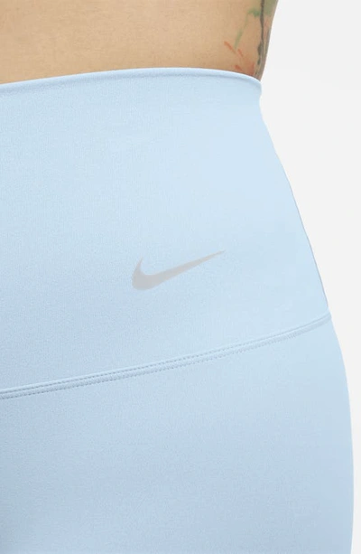 Shop Nike Zenvy Gentle Support High Waist Bike Shorts In Light Armory Blue
