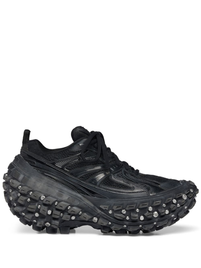 Shop Balenciaga Bouncer Screw Platform Sneakers - Men's - Rubber/polyester/polyurethane/fabricnylon In Black