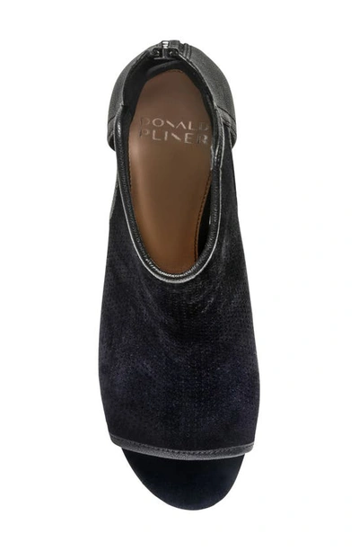 Shop Donald Pliner Perforated Block Heel Sandal In Black