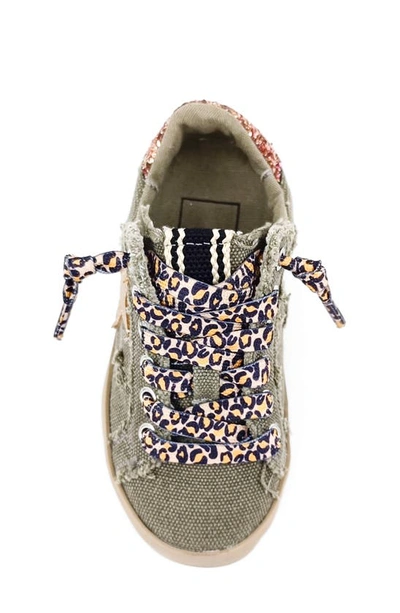 Shop Shushop Kids' Paula Sneaker In Olive Canvas