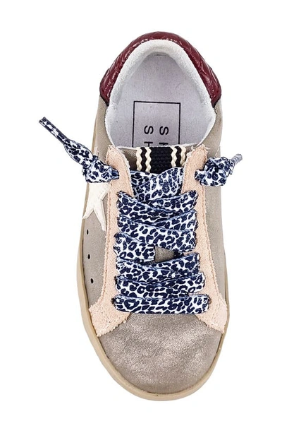 Shushop Kids' Paula Sneaker In Pewter Distressed