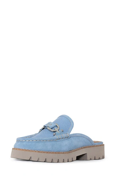 Shop Donald Pliner Lug Sole Mule In Denim