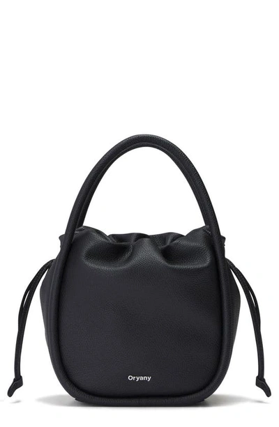 Shop Oryany Lumi Leather Bucket Bag In Black