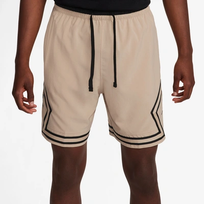 Shop Jordan Mens  Dri-fit Sport Woven Diamond Shorts In Legend Medium Brown/black