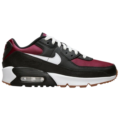 Shop Nike Boys  Air Max 90 Leather Se In White/team Red/black