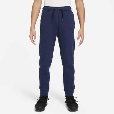 Shop Nike Boys  Nsw Tech Fleece Pants In Midnight Navy/aquarius Blue