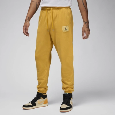 Shop Jordan Mens  Statement Wash Pants In Yellow Ochre