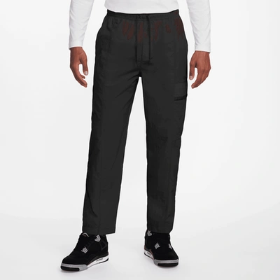 Shop Jordan Mens  Essential Woven Pants In Black/white
